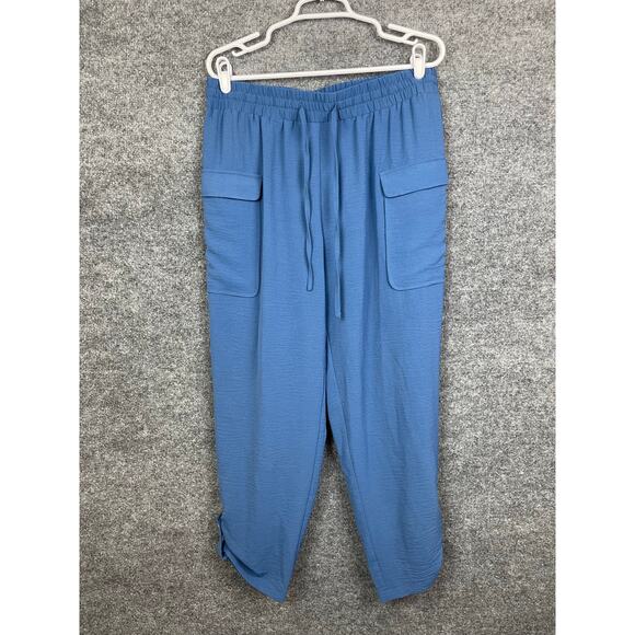 NYCC NEW York Clothing Pants Women's Large Cargo Plue Pull-Up Causal - Picture 1 of 11